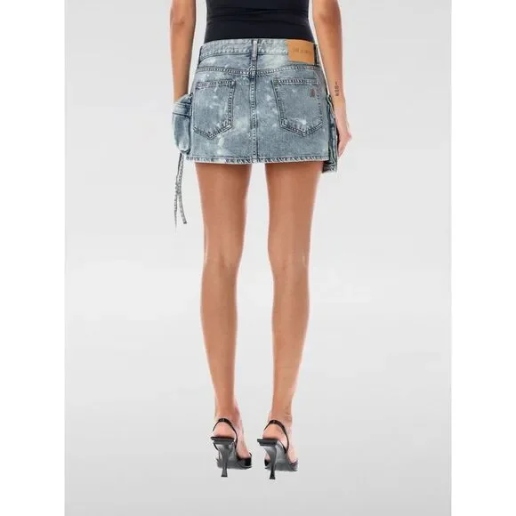 The Attico Skirt woman Women Blue Skirts - Picture 2 of 3